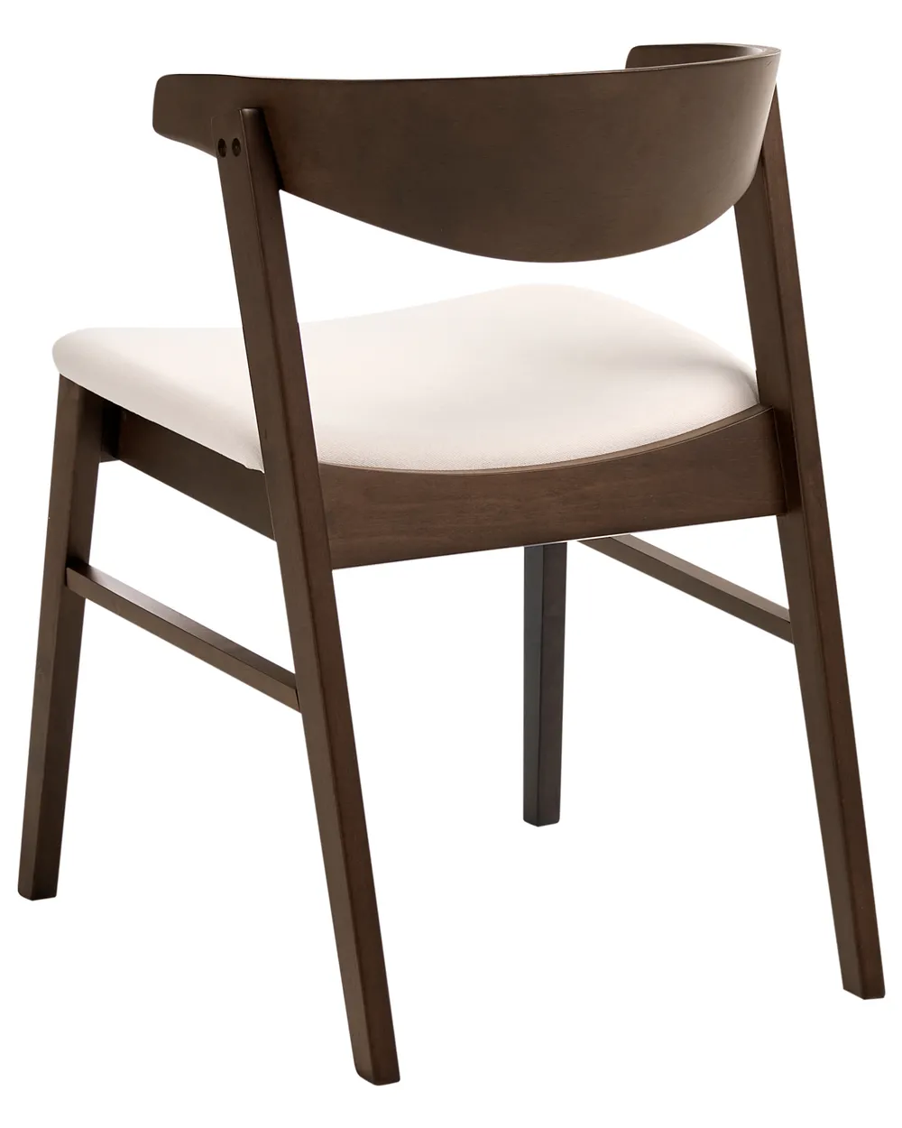Set of 2 Dining Chairs LILLY Fabric Dark Brown/ Off-White_1065910
