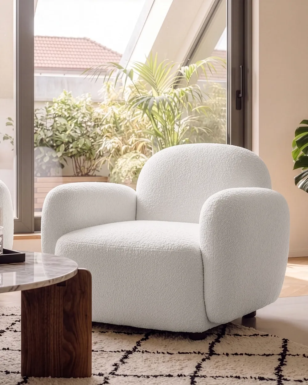 Armchair JULE Boucle Off-White_1144874