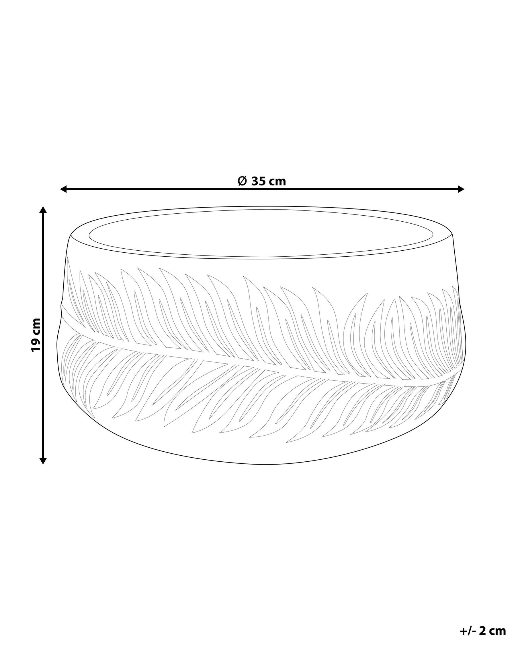 Plant Pot FTERO 35 cm Off-White_872048