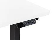 Elektriskt justerbart hörnskrivbord DESTINES 160 cm 109 cm Vit/ Svart Vänstervänd_927810