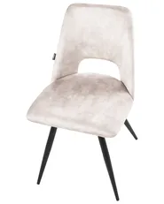 Set of 2 Dining Chairs HALLETT Velvet Light Beige_1041299