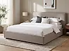 Bed Faux Linen LESTRE 180 x 200 cm (EU Super King) Taupe