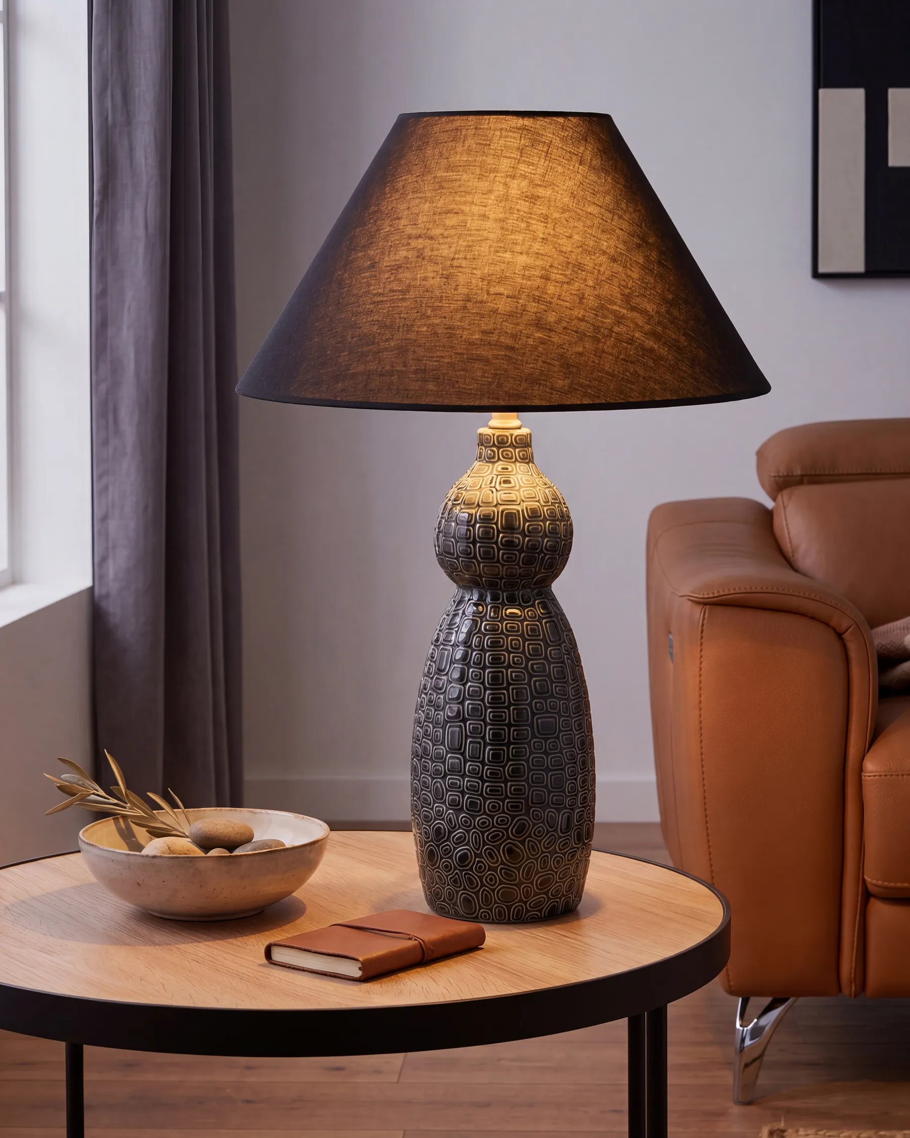 Table Lamp MATINA Ceramic Black_849293