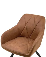 Set med 2 matstolar MONEE Guldbrun_724877