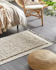 Matta BITLIS Ljusbeige 80 x 150 cm Bomull_837597