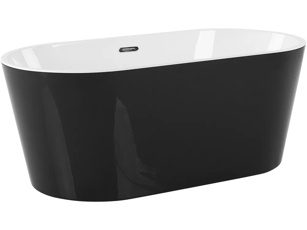 Freestanding Bathtub HAVANA 1700 x 730 mm Black/ White_857687