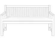 Bench Seat Pad Cushion VIVARA 152 x 54 cm Off-White_897722