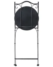 Set med 2 trädgårdsstolar COLLIO Metall Svart_1066069