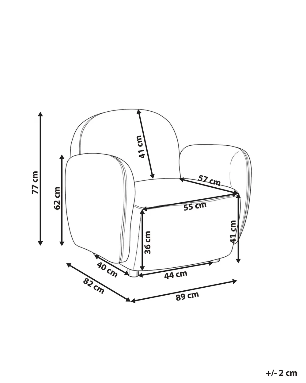 Armchair JULE Boucle Off-White_1144905