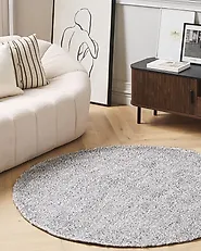 Matta med lång lugg DEMRE Grå ø 140 cm_1179197
