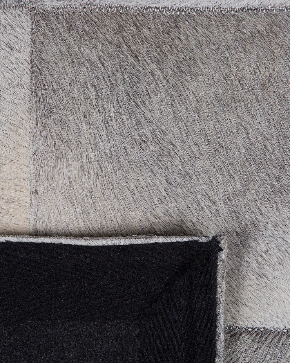 Rug ALACAM Grey 160 x 230 cm Leather_688522