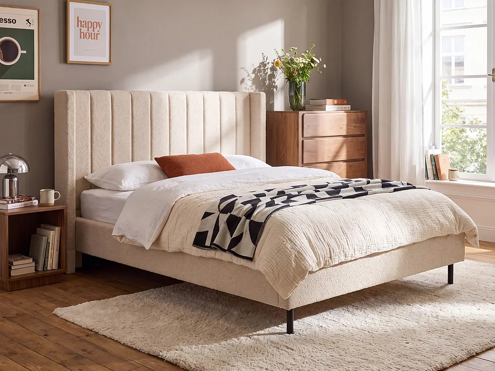 Sänky Buklee VILLETTE 140 x 200 cm Beige_1153760
