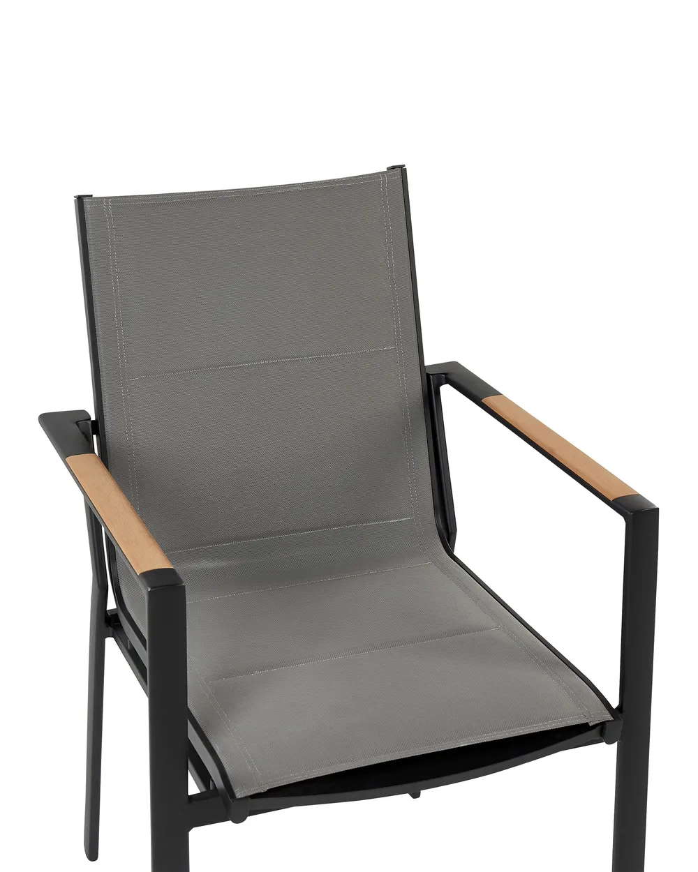 Set of 6 Garden Chairs BUSSETO Metal Black_841753