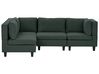 Modular Corner Sofa 4 Seater UNSTAD Fabric Dark Green Right Hand
