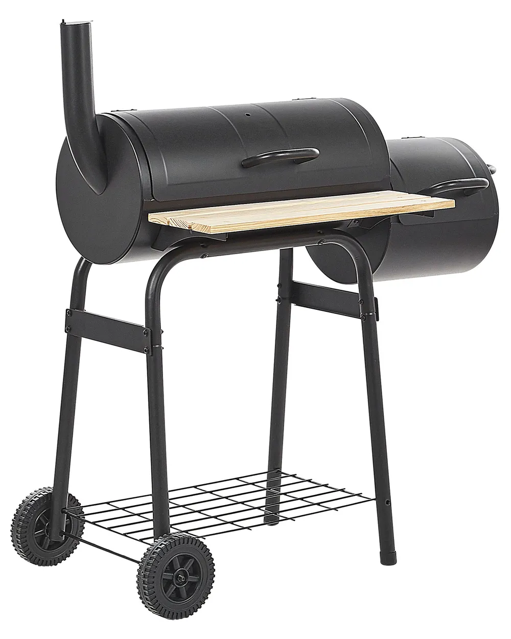 Charcoal BBQ Grill SATAH with Smoker Metal Black