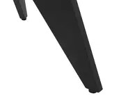 Trädgårdsmatbord OLMETTO 83 cm 110 cm Glas Svart_842908