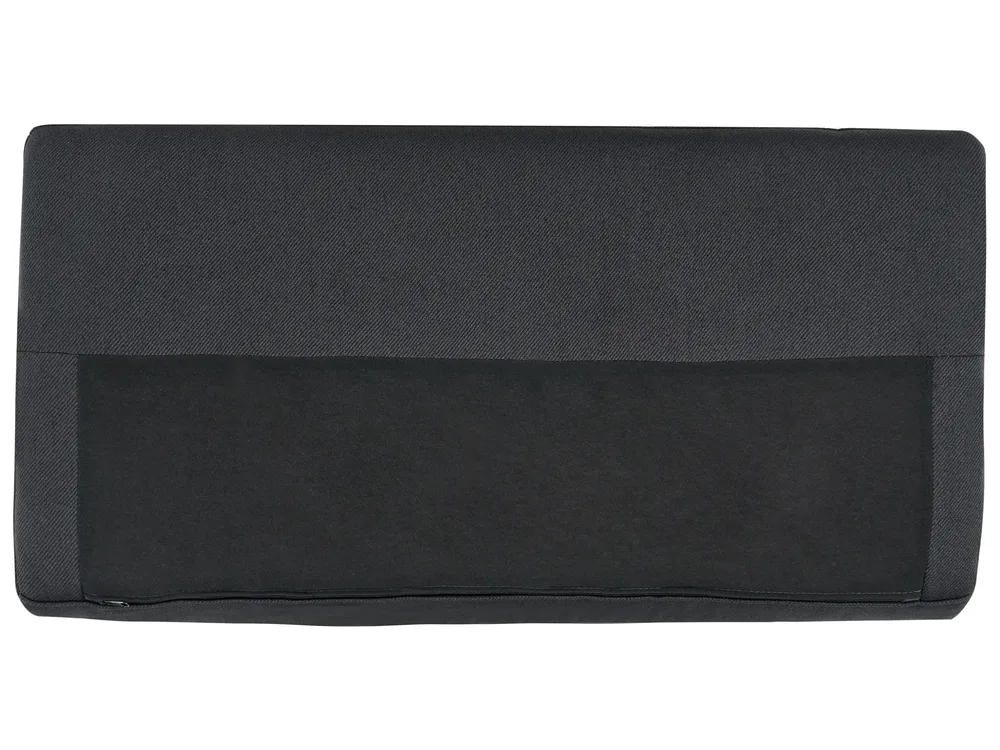 Corner Sofa 2 Seater BREDA Fabric Black Right Hand_946106