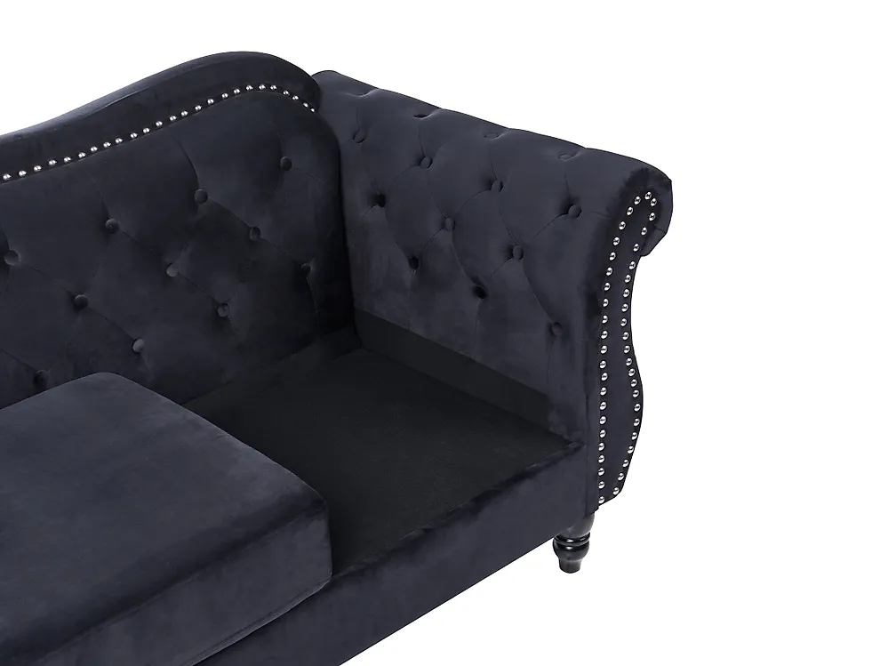 Sofa 2 Seater SKIEN Velvet Black_1171192