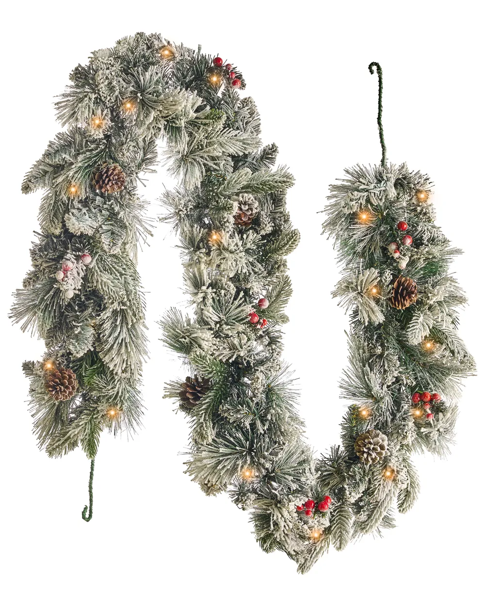 Snowy Christmas Garland LED WHITEHORN 180 cm White