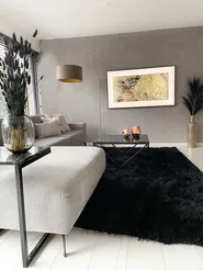 Matta med lång lugg CIDE Svart 140 x 200 cm_814010