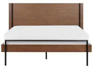 Bed LIBERMONT 140 x 200 cm (EU Double) Dark Ash Wood_1056066