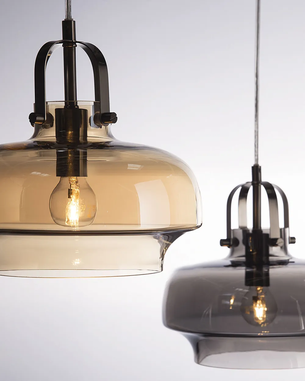Pendant Lamp WILTZ Glass Light Grey_856662