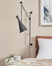 Wall Lamp MARISA Adjustable Metal Black_898757