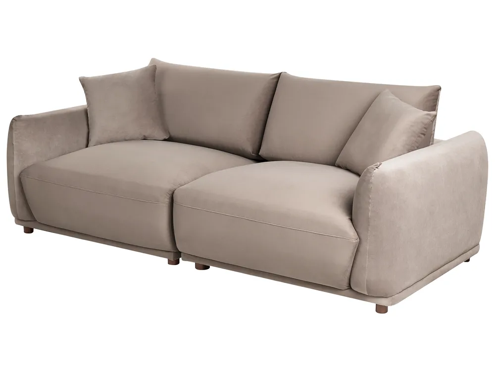 Soffa 3-sits JUBEK Sammet Taupe_1077852