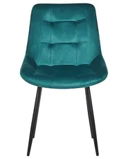 Set of 2 Dining Chairs MELROSE Velvet Turquoise_771933