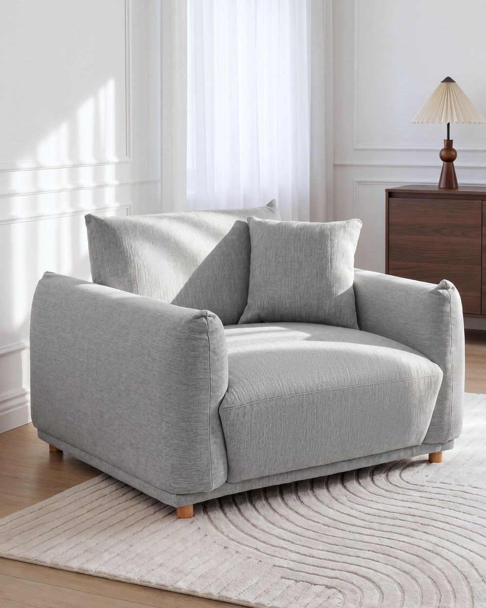 Armchair JUBEK Fabric Light Grey