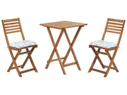 Caféset med kuddar Fällbar FIJI Akaciaträ Blå_764284