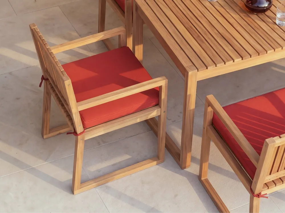 Garden Chair Cushion SASSARI PREMIUM 46 x 46 cm Red