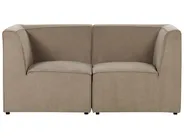 Modular Sofa 2 Seater LEMVIG Corduroy Taupe_875294