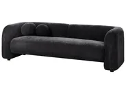 Sofa 3 Seater LEIREN Chenille Black_1028696