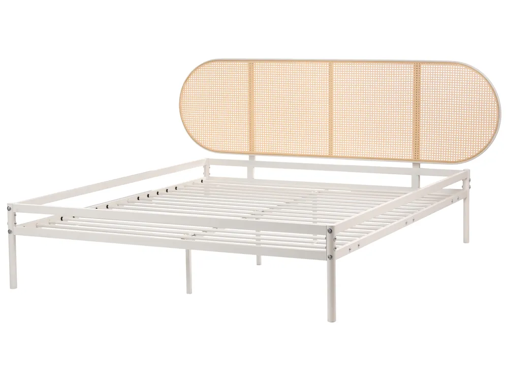 Säng med lamellram Konstrotting BOULIN 160 x 200 cm Beige_1116858