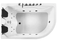 Hörnbubbelbadkar med LED CALAMA 1800 x 1200 mm Vit Högervänd_780958