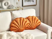 Set of 2 Decorative Cushions CONSOLIDA 47 x 35 cm Velvet Orange Solid_889117