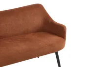 Dining Bench 2 Seater ARENDAL Fabric Golden Brown_1080941