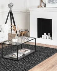 Rug ADATEPE Dark Grey 160 x 230 cm Viscose_750654