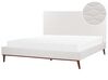Bed Velvet BAYONNE 180 x 200 cm (EU Super King) Off-White