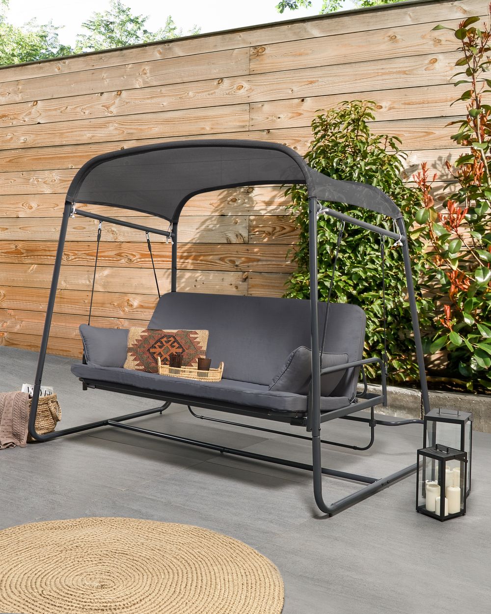 Hammock MARSCIANO Metall Mörkgrå