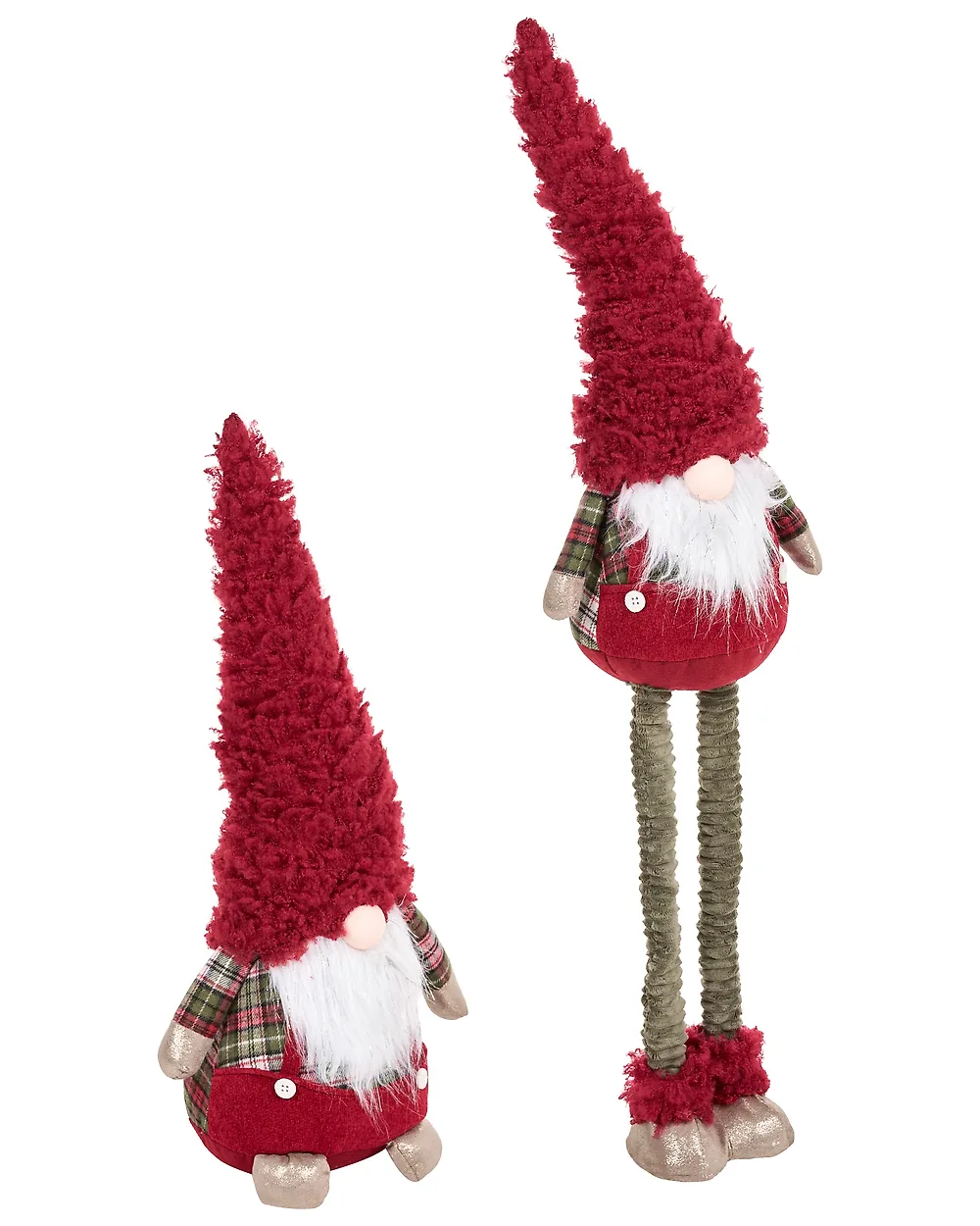 Set of 2 Christmas Decorations SARAMO 70/71-102 cm Gnome Red