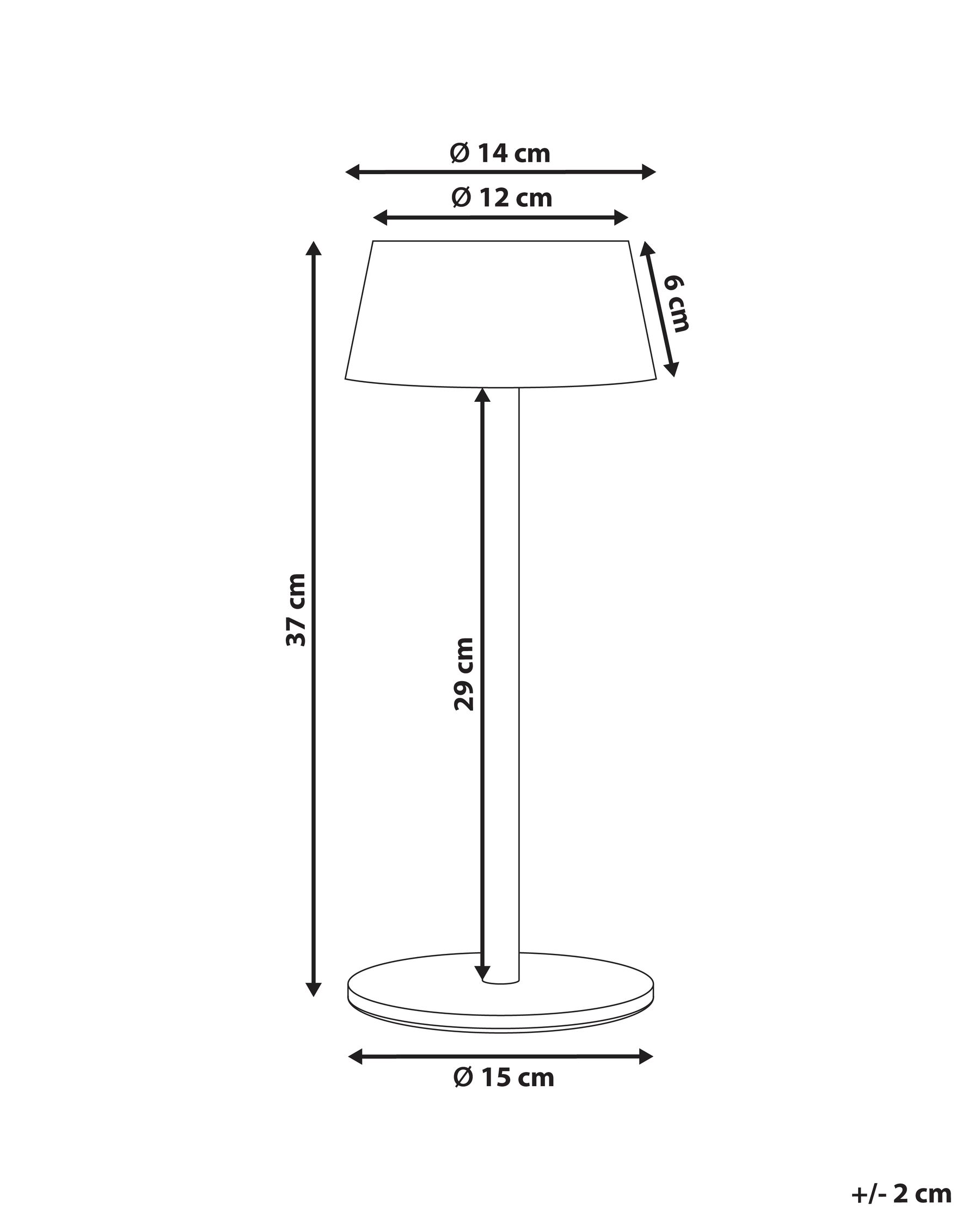 Wireless LED Table Lamp GUDER with Dimmer Metal Black_1042280