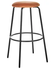 Set of 2 Bar Stools MORTON Velvet Orange_916006