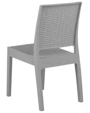 Set of 4 Garden Chairs FOSSANO Synthetic Material Light Grey_744618