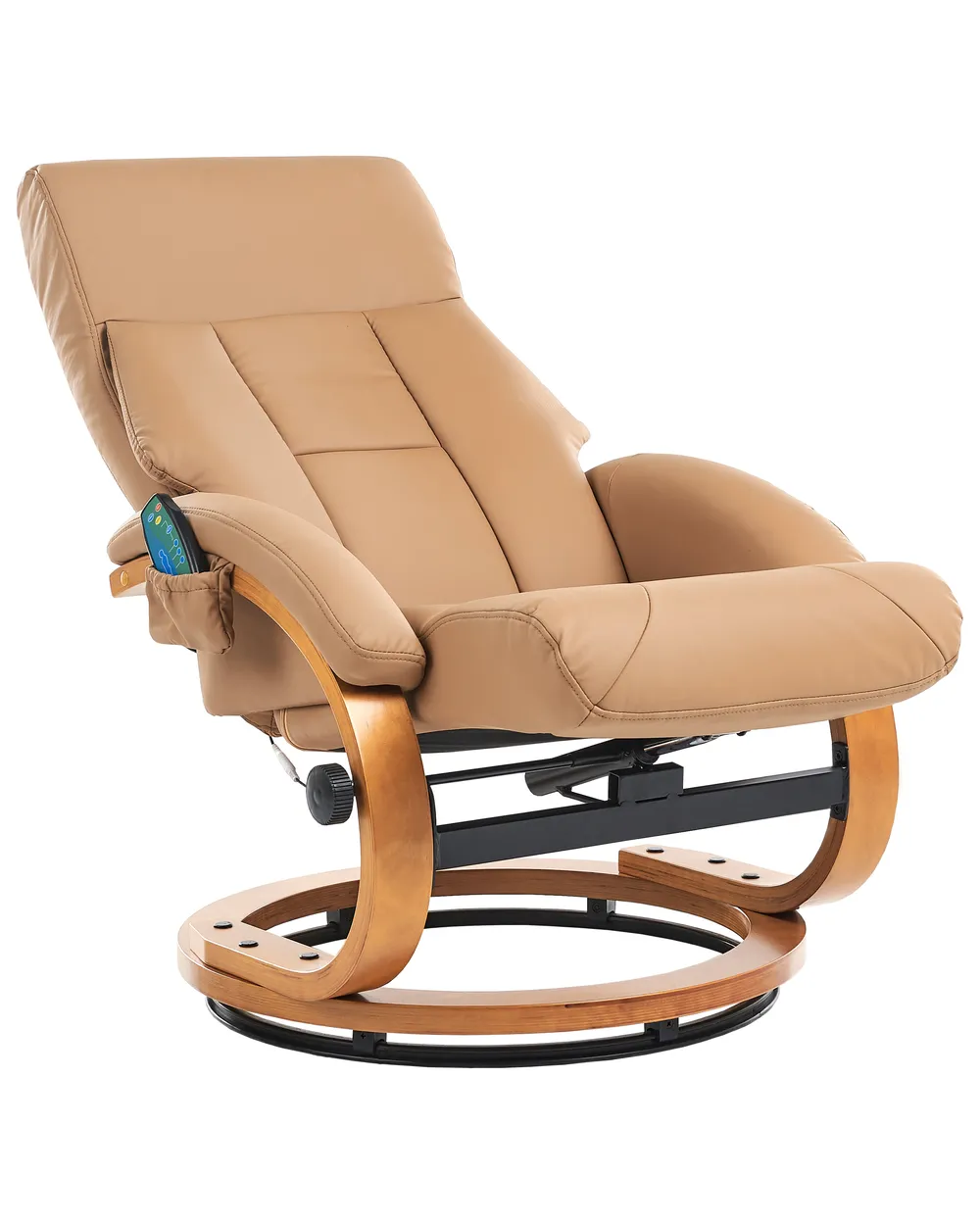 Massagestol FORCE med fotpall Konstläder Sandbeige_697892