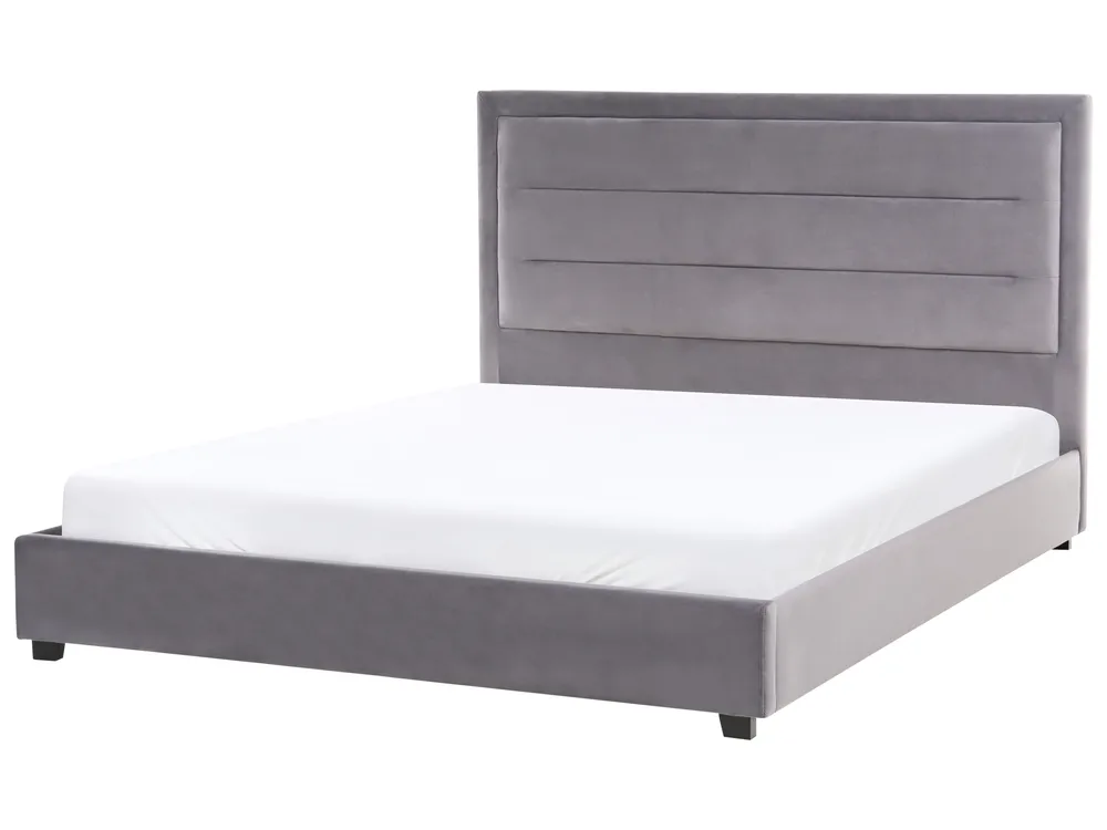 Waterbed Velvet ROUEN 160 x 200 cm (EU King Size) Dark Grey