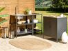 Outdoor Kitchen Island with Sink VILAMA Black Metal