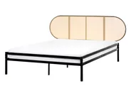 Bed PE Rattan BOULIN 140 x 200 cm (EU Double) Black_976718