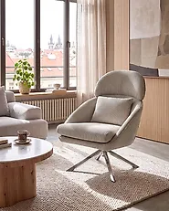 Svängbar fåtölj STORVORDE Manchester Taupe_1165216
